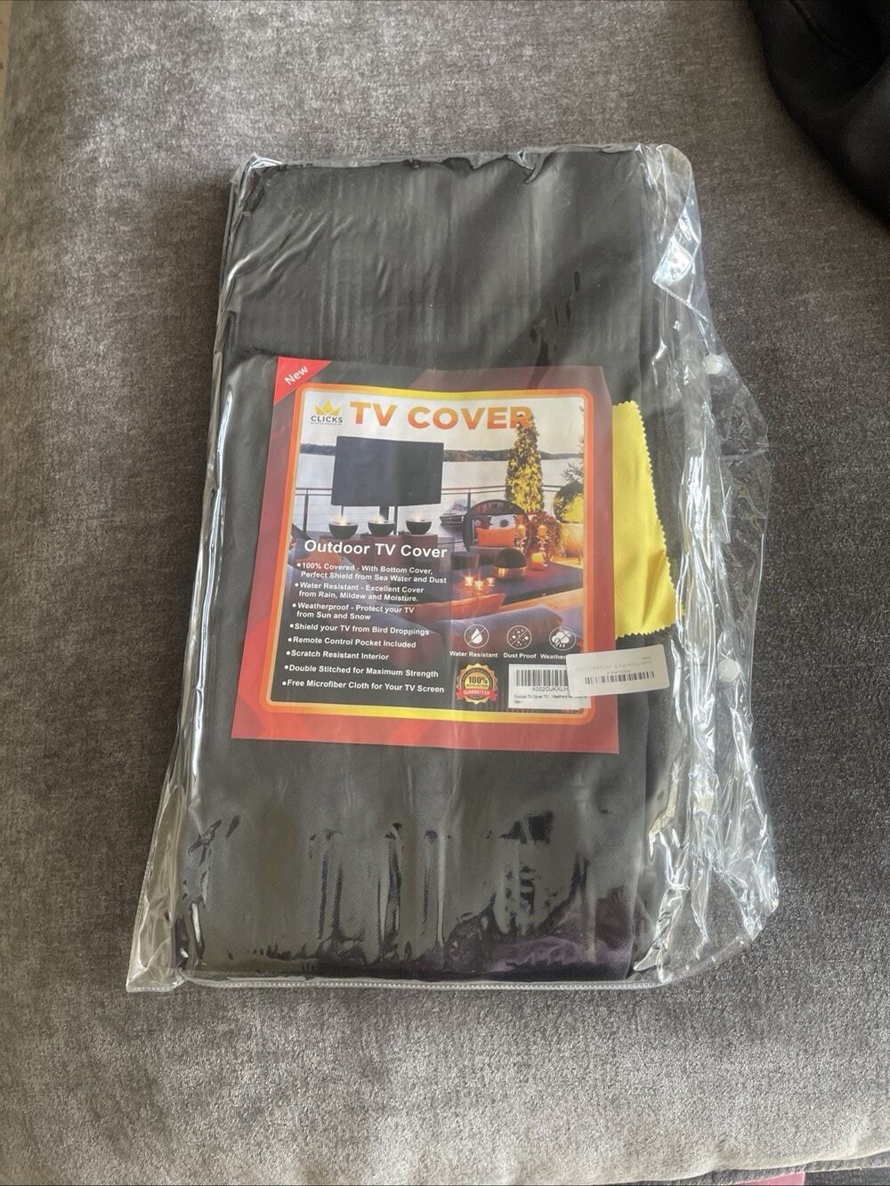 Outdoor TV Cover Protector for 70" Weatherproof Water Resistant Black New